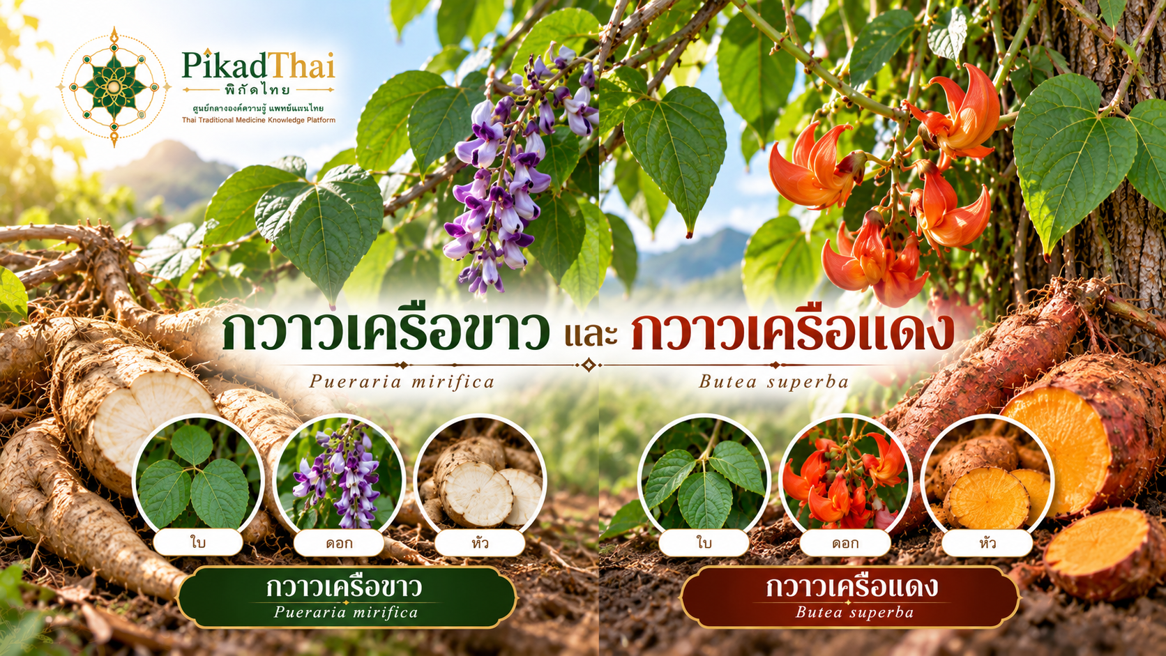 กวาวเครือขาว และ กวาวเครือแดง