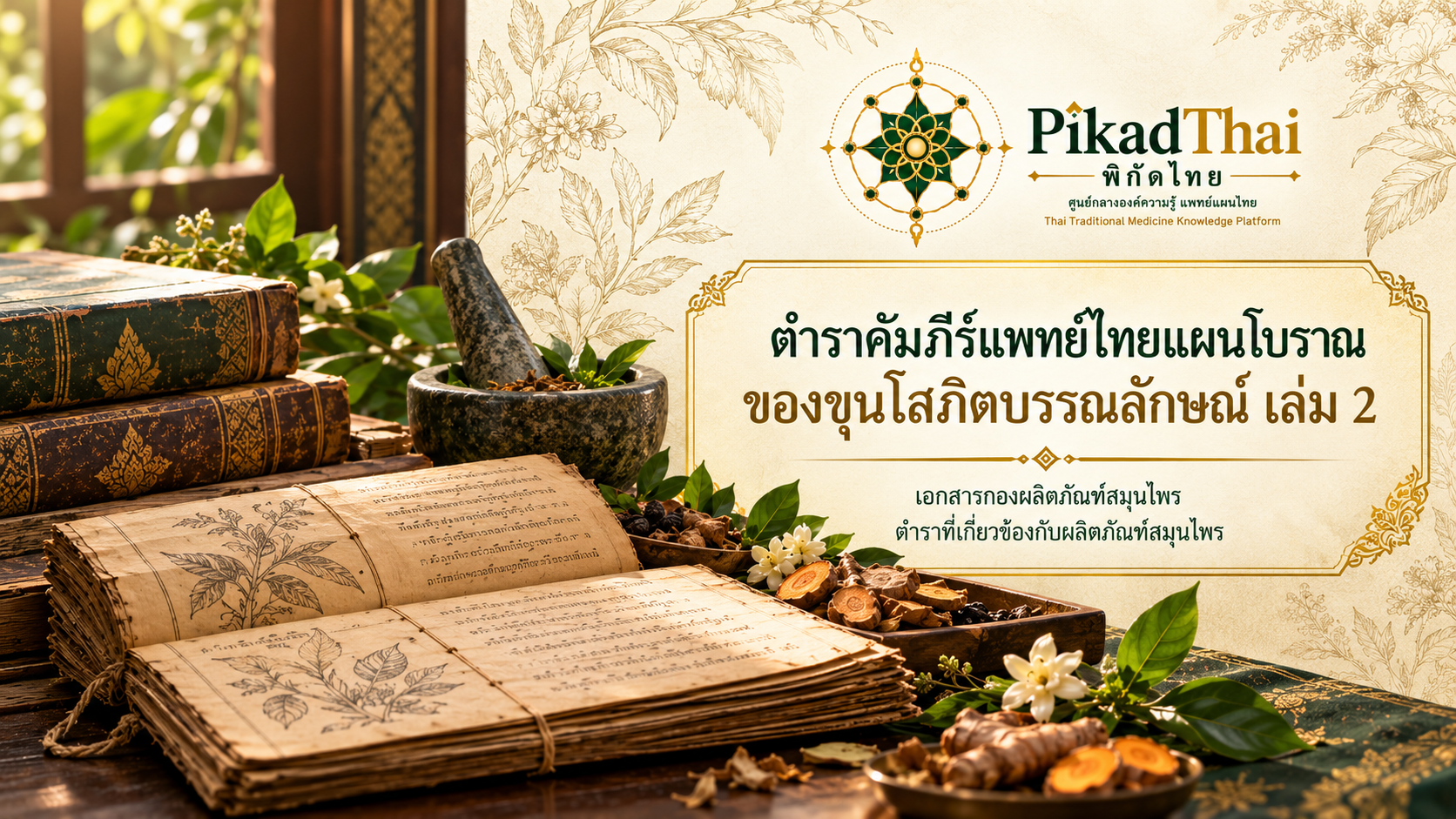 ตำราคัมภีร์แพทย์ไทยแผนโบราณของขุนโสภิตบรรณลักษณ์ เล่ม 2