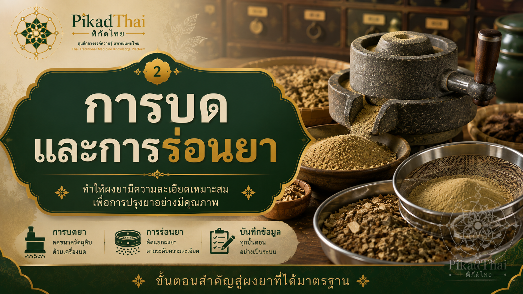 การบดและการร่อนยา